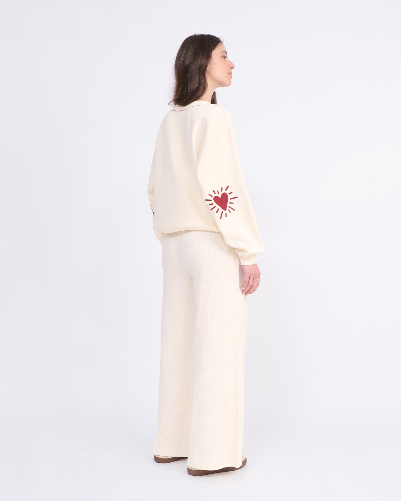 Pantalones de algodón orgánico – crema