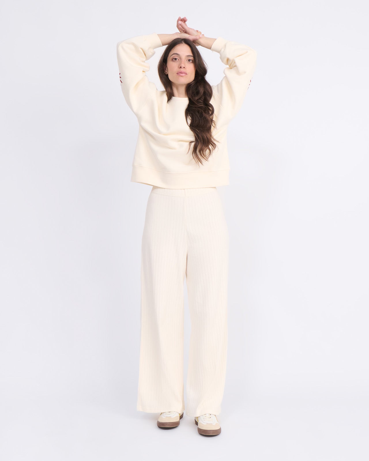 Pantalones de algodón orgánico – crema