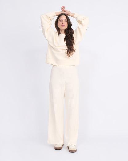 Pantalones de algodón orgánico – crema