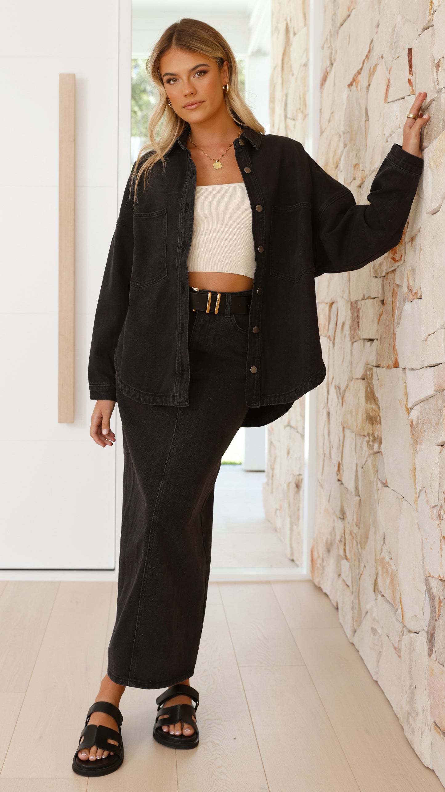 Chaqueta vaquera Ensley – negro
