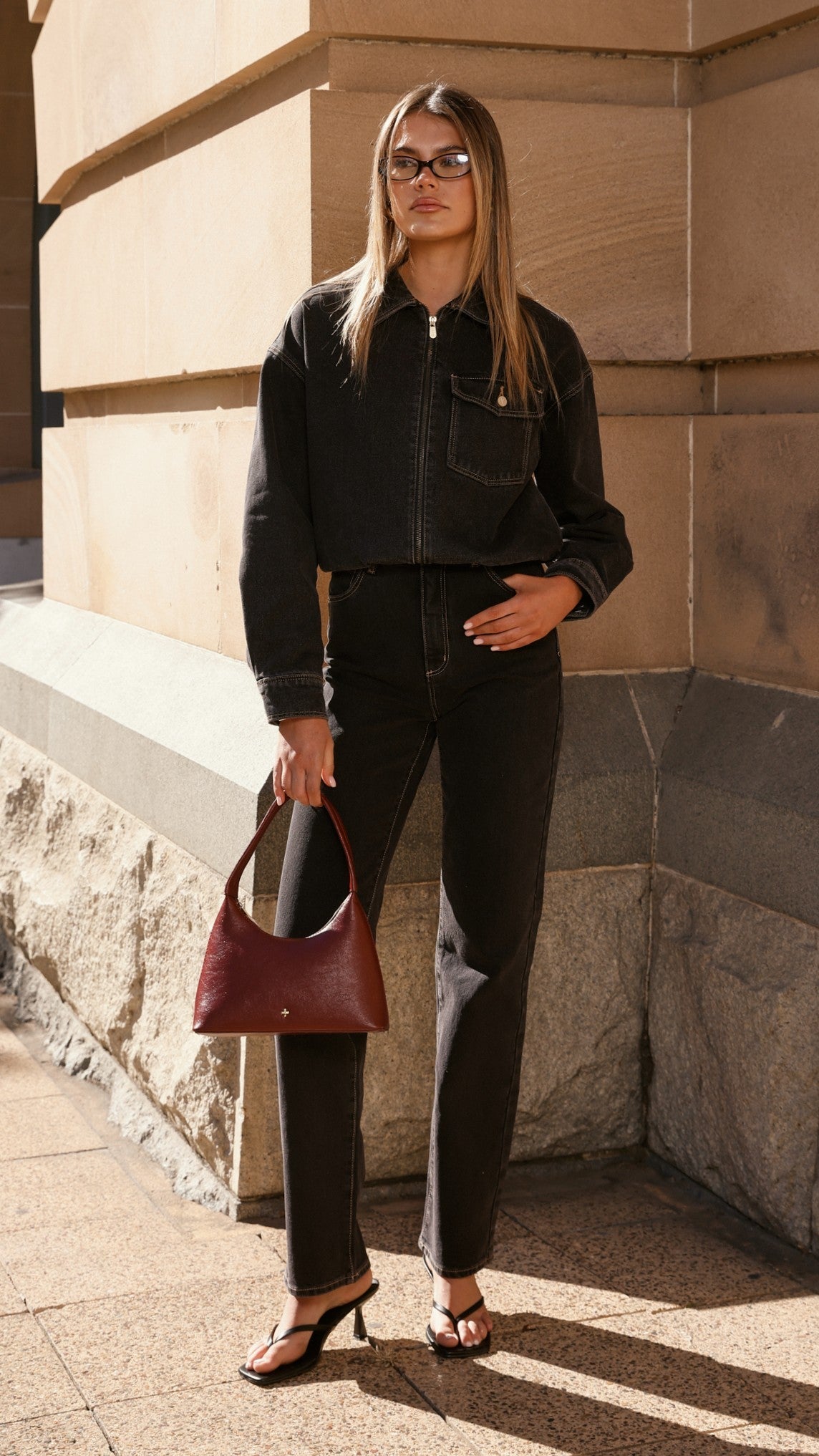 Bomber denim Cara – negro lavado