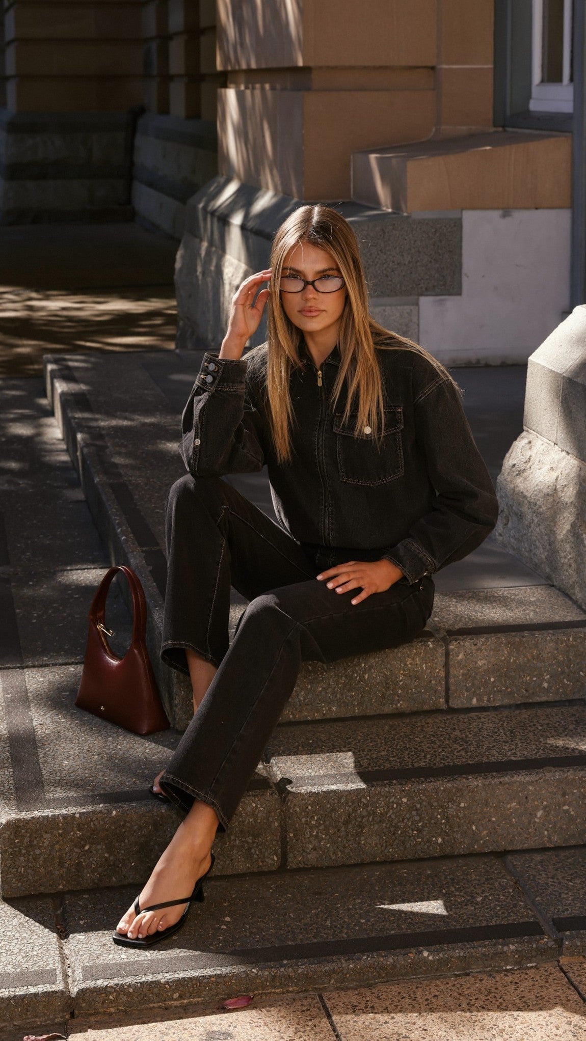 Bomber denim Cara – negro lavado