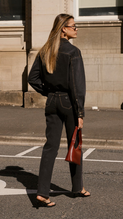 Bomber denim Cara – negro lavado