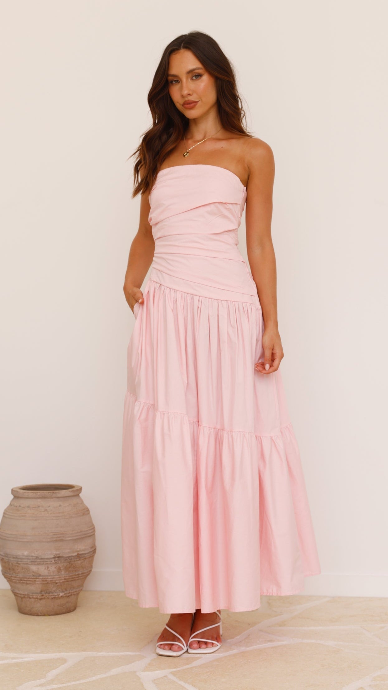 Vestido maxi Lola – rosa