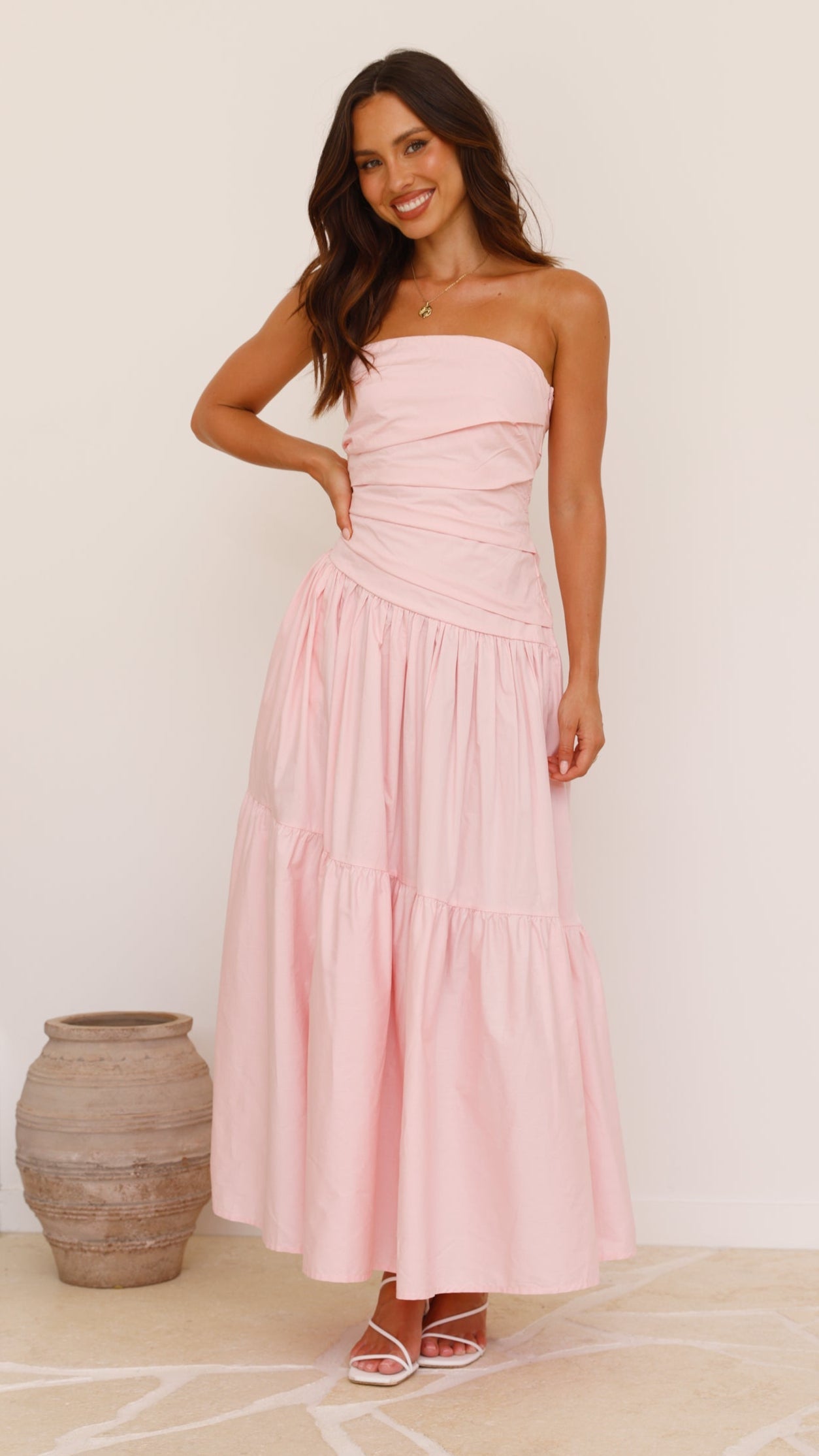 Vestido maxi Lola – rosa