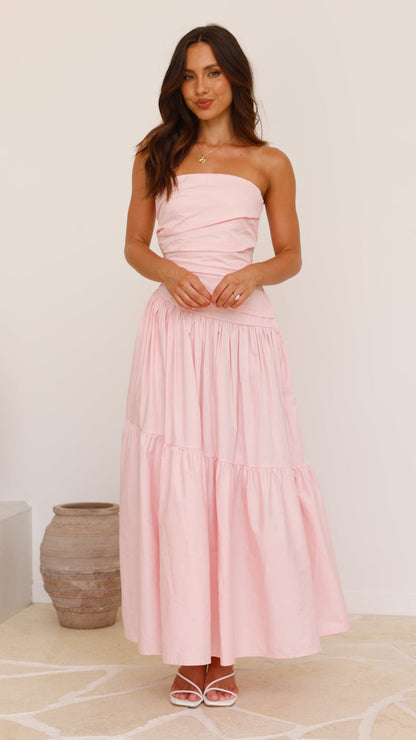 Vestido maxi Lola – rosa