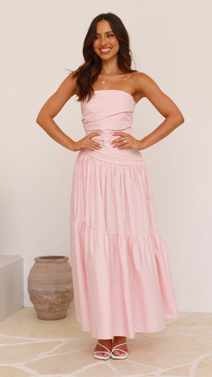 Vestido maxi Lola – rosa