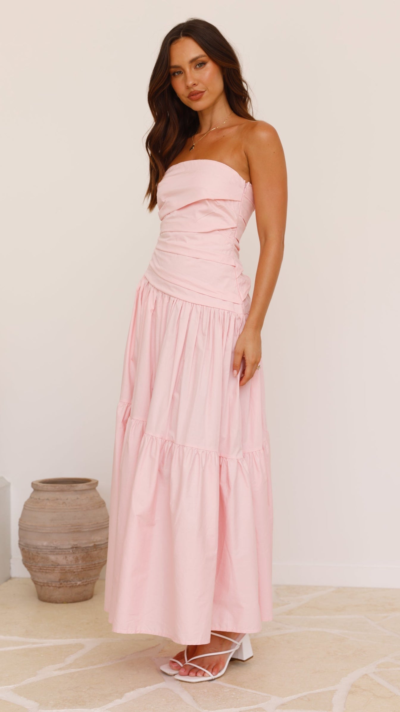 Vestido maxi Lola – rosa