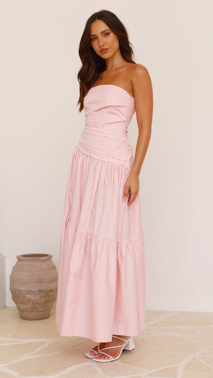 Vestido maxi Lola – rosa