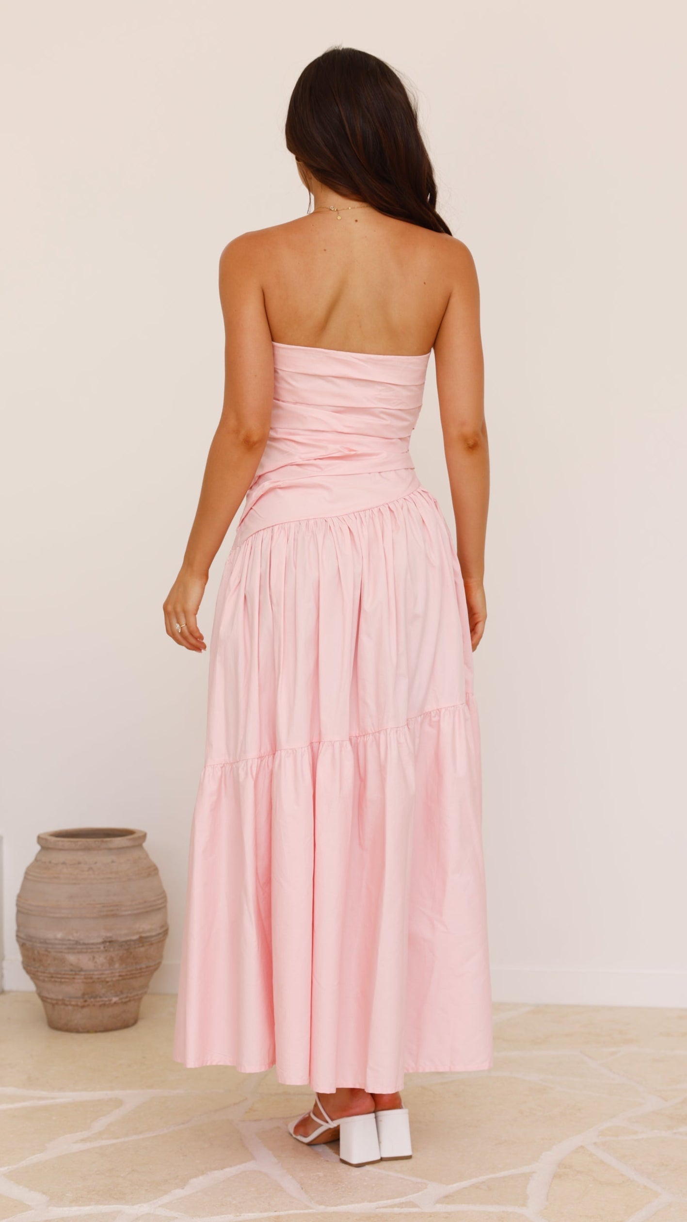 Vestido maxi Lola – rosa
