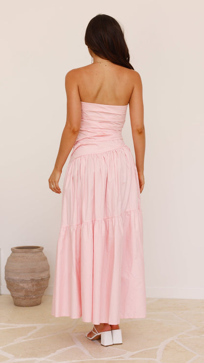 Vestido maxi Lola – rosa