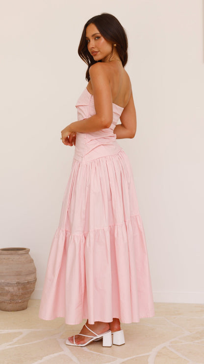 Vestido maxi Lola – rosa