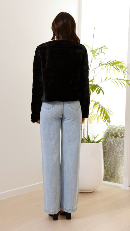 Chaqueta cropped Tully – negro