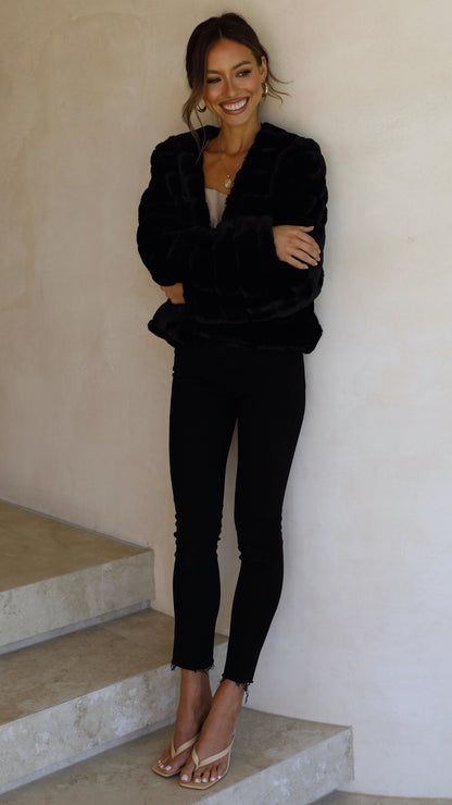 Chaqueta cropped Tully – negro