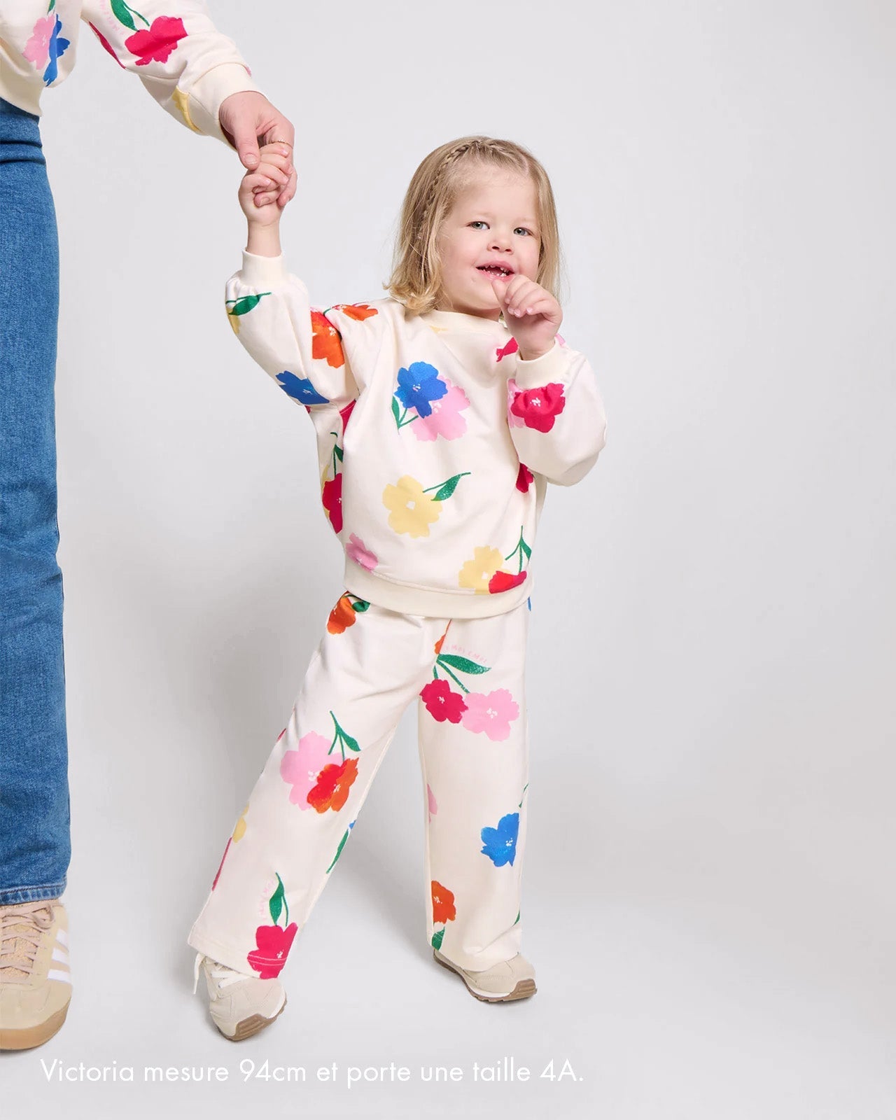 Pantalones de algodón orgánico Palou – ramo de anémonas