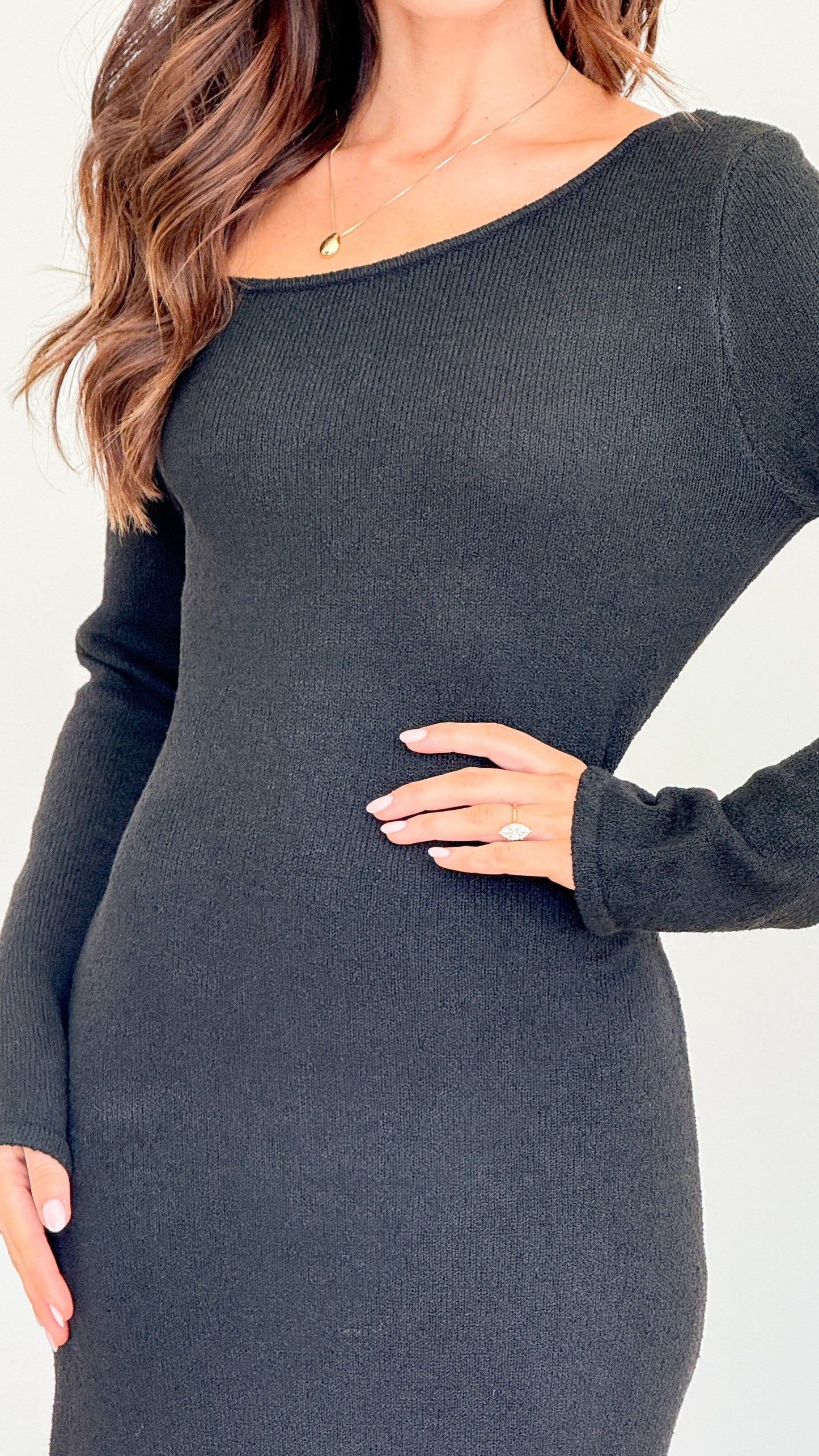 Soulina Knit Maxi Dress - Black