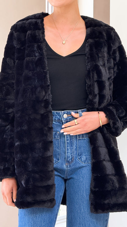 Chaqueta larga Tully – negro