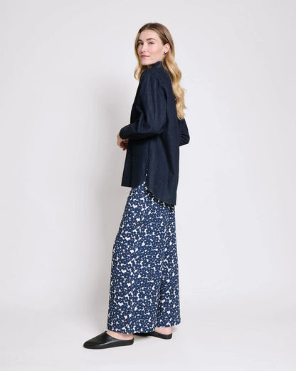 Pantalones de algodón orgánico – anémonas azules