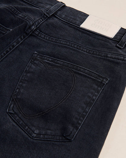 Jeans efecto favorecedor – negro desgastado