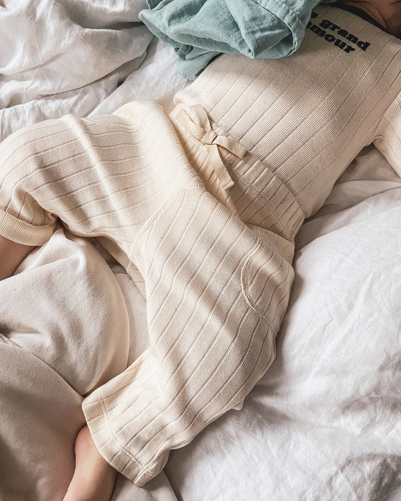 Lars Ribbed Organic Cotton Pants – Cream