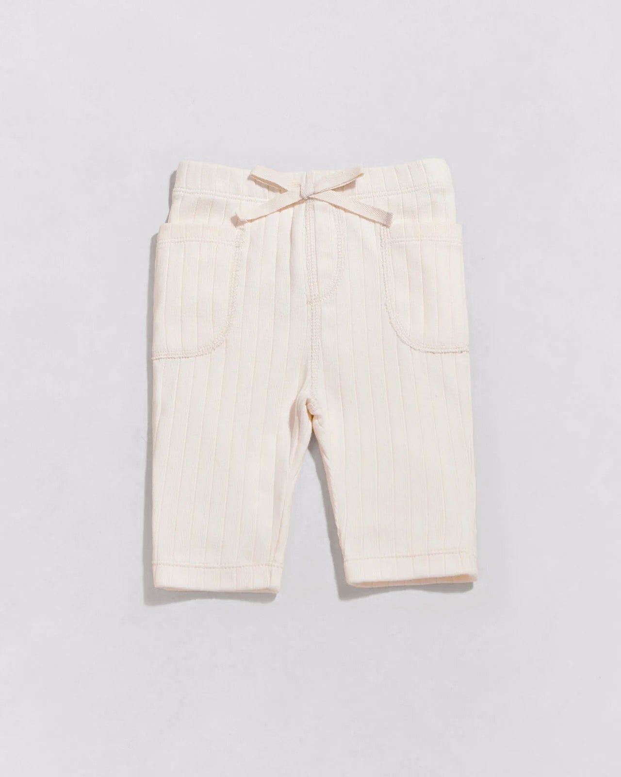 Lars Ribbed Organic Cotton Pants – Cream