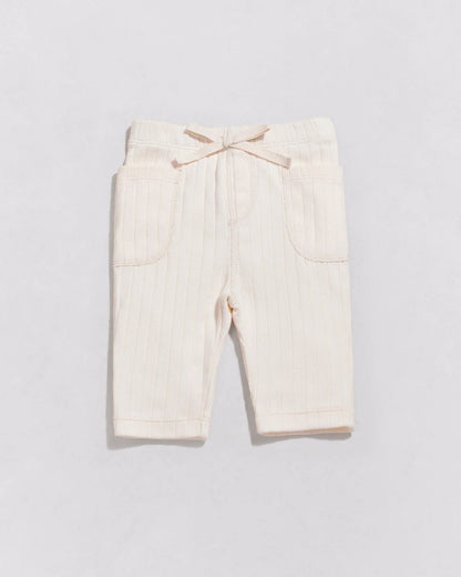 Lars Ribbed Organic Cotton Pants – Cream