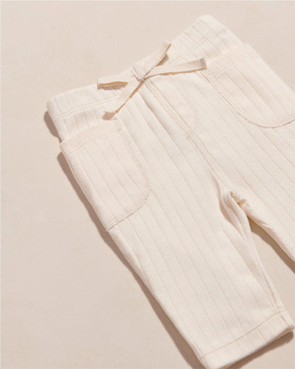 Lars Ribbed Organic Cotton Pants – Cream