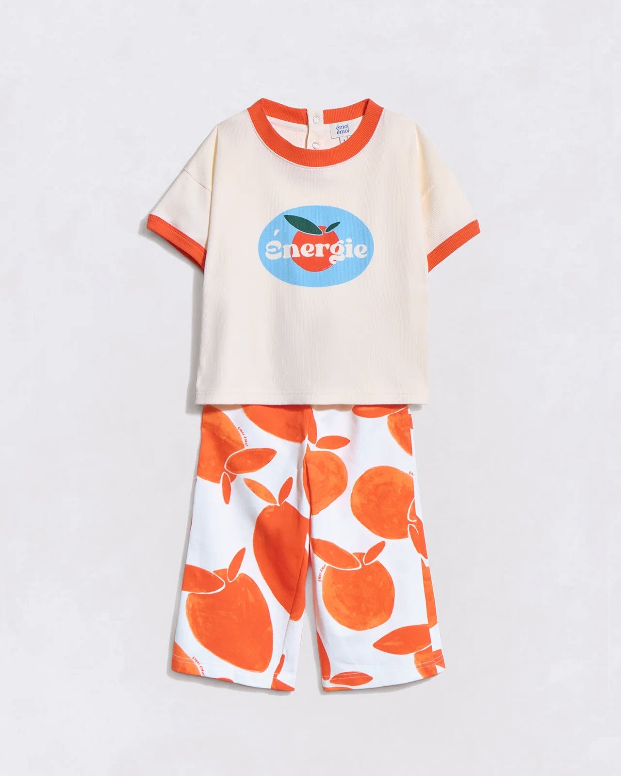 Pantalones de algodón orgánico Palou – estampado vitamina