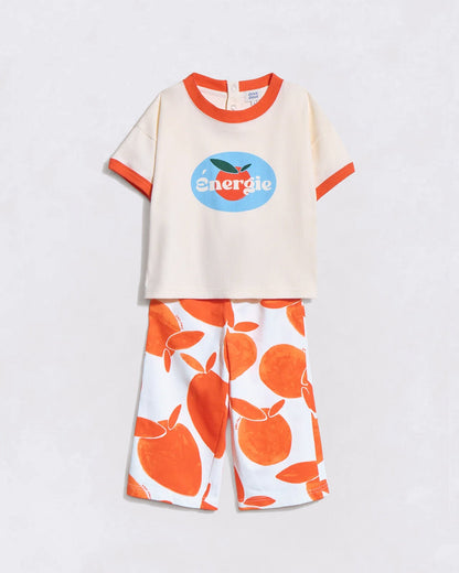 Pantalones de algodón orgánico Palou – estampado vitamina