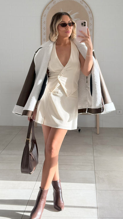 London Oversized Biker - Brown