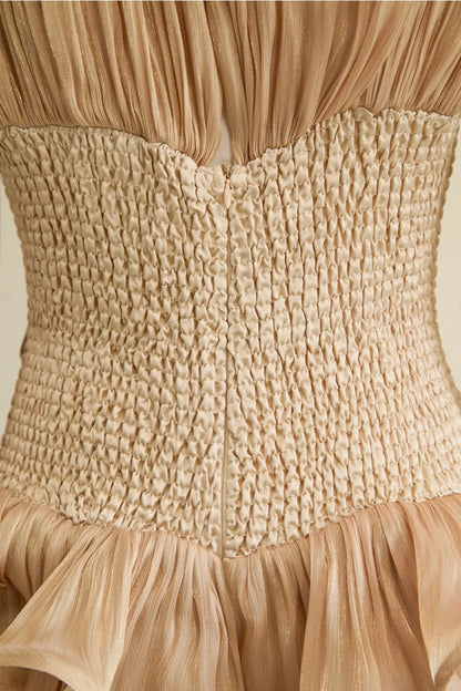 Vestido mini corsé color salvia